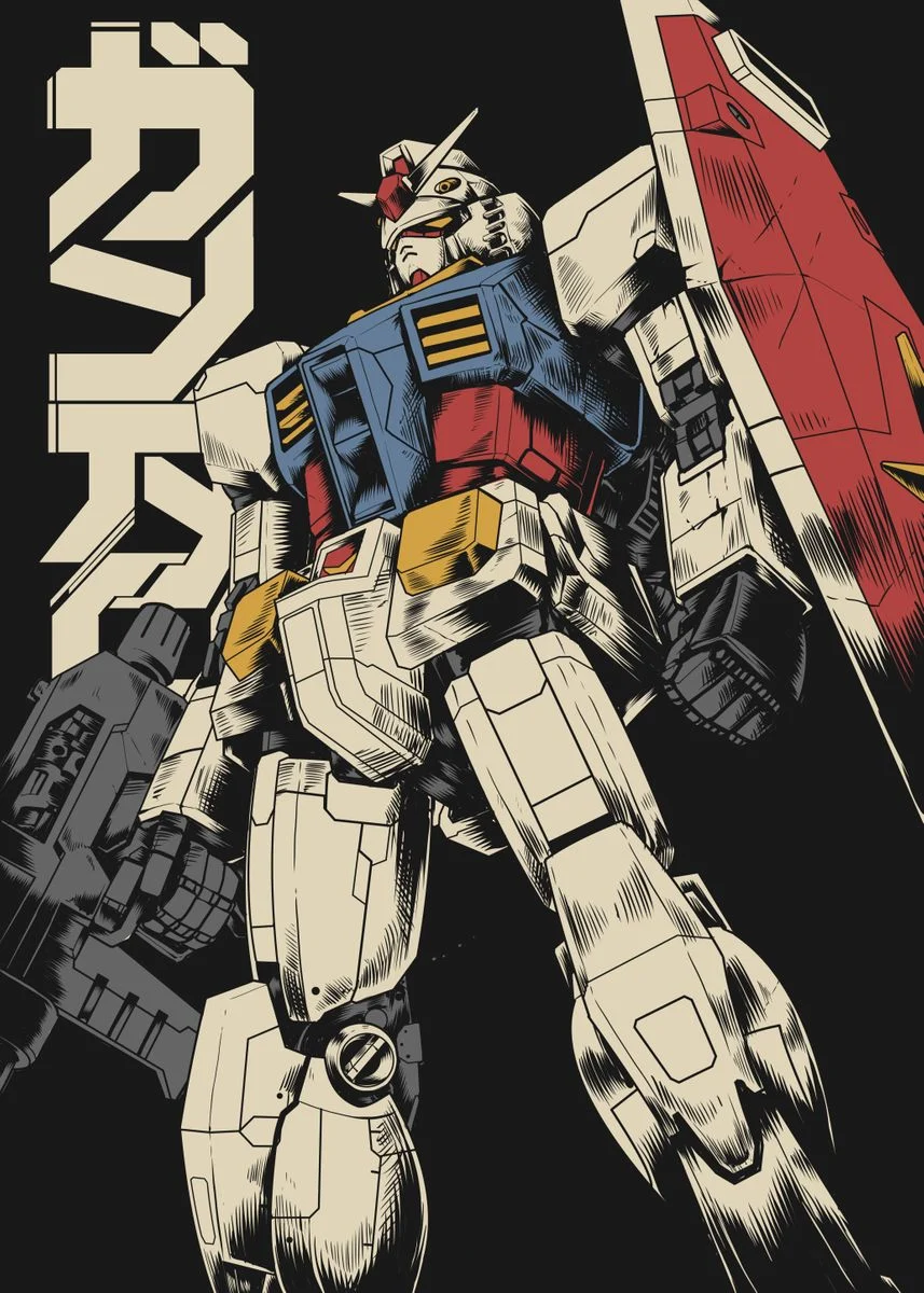 Rx Gundam Poster By Wahyudi Artwork Displate In
