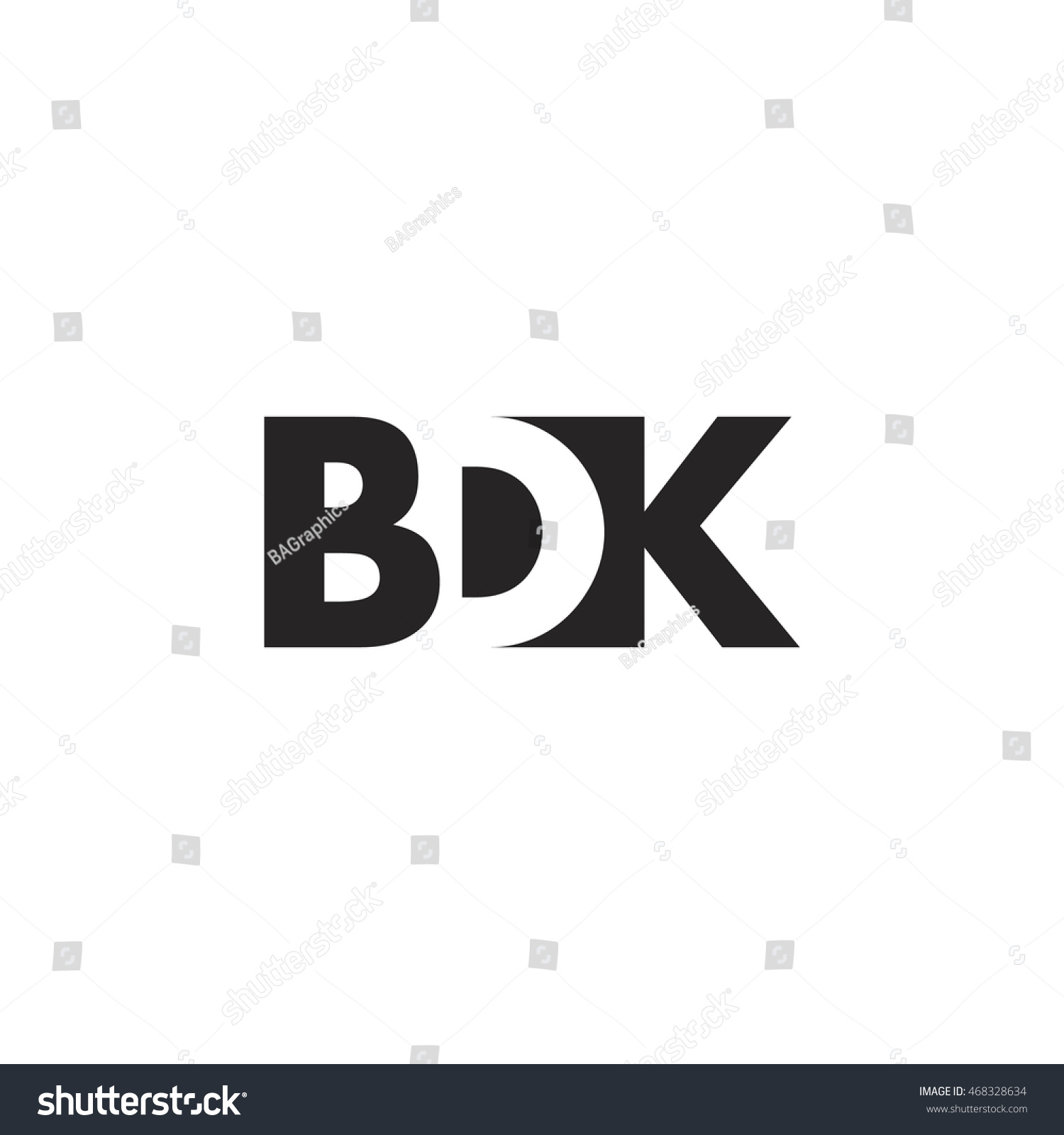 Bdk Logo Vector Graphic Branding Letter Stock Royalty