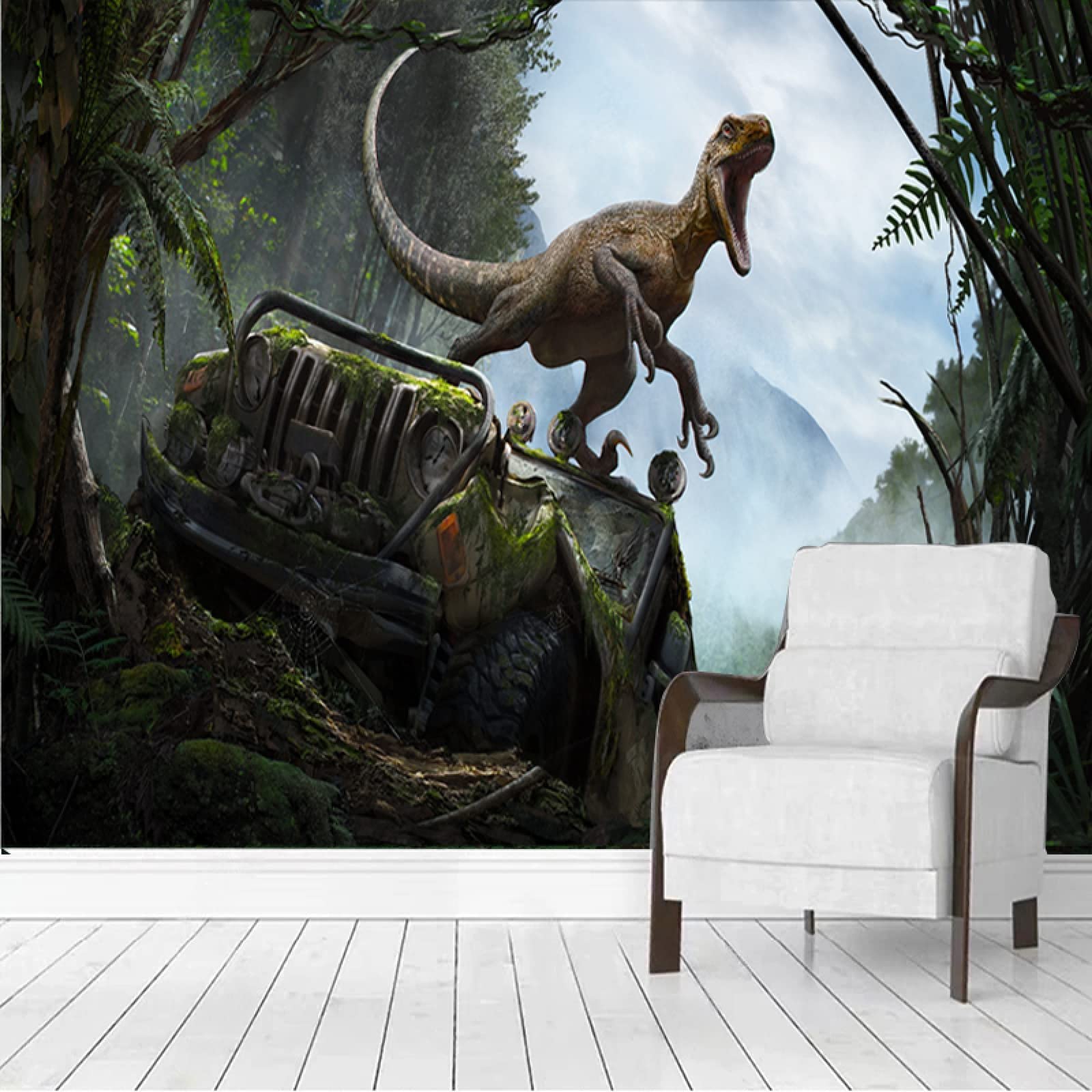 Amazon Primeval Forest Velociraptor Dinosaur Animals Car