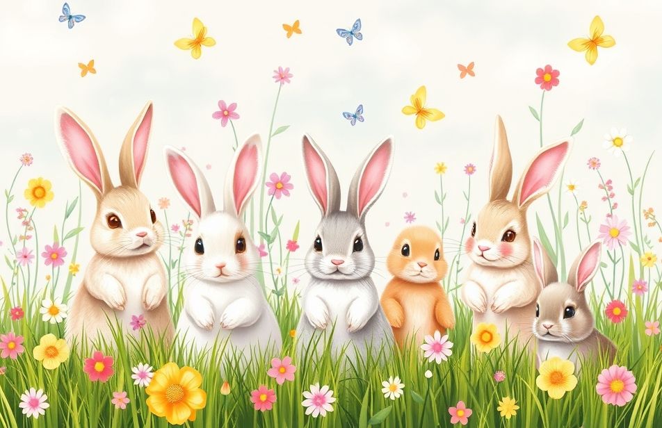 Cute Bunnies Wallpaper
