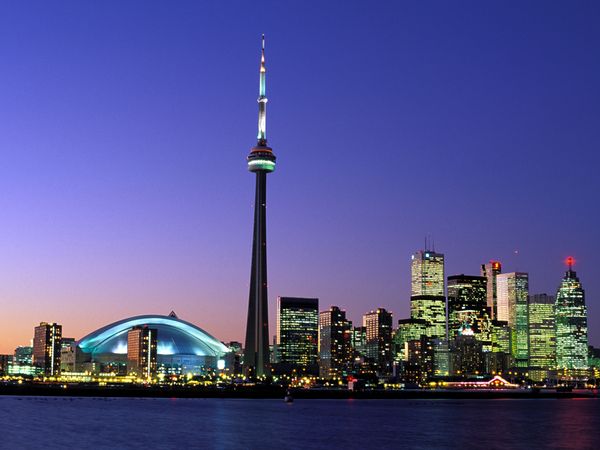 Toronto Night Skyline Wallpaper