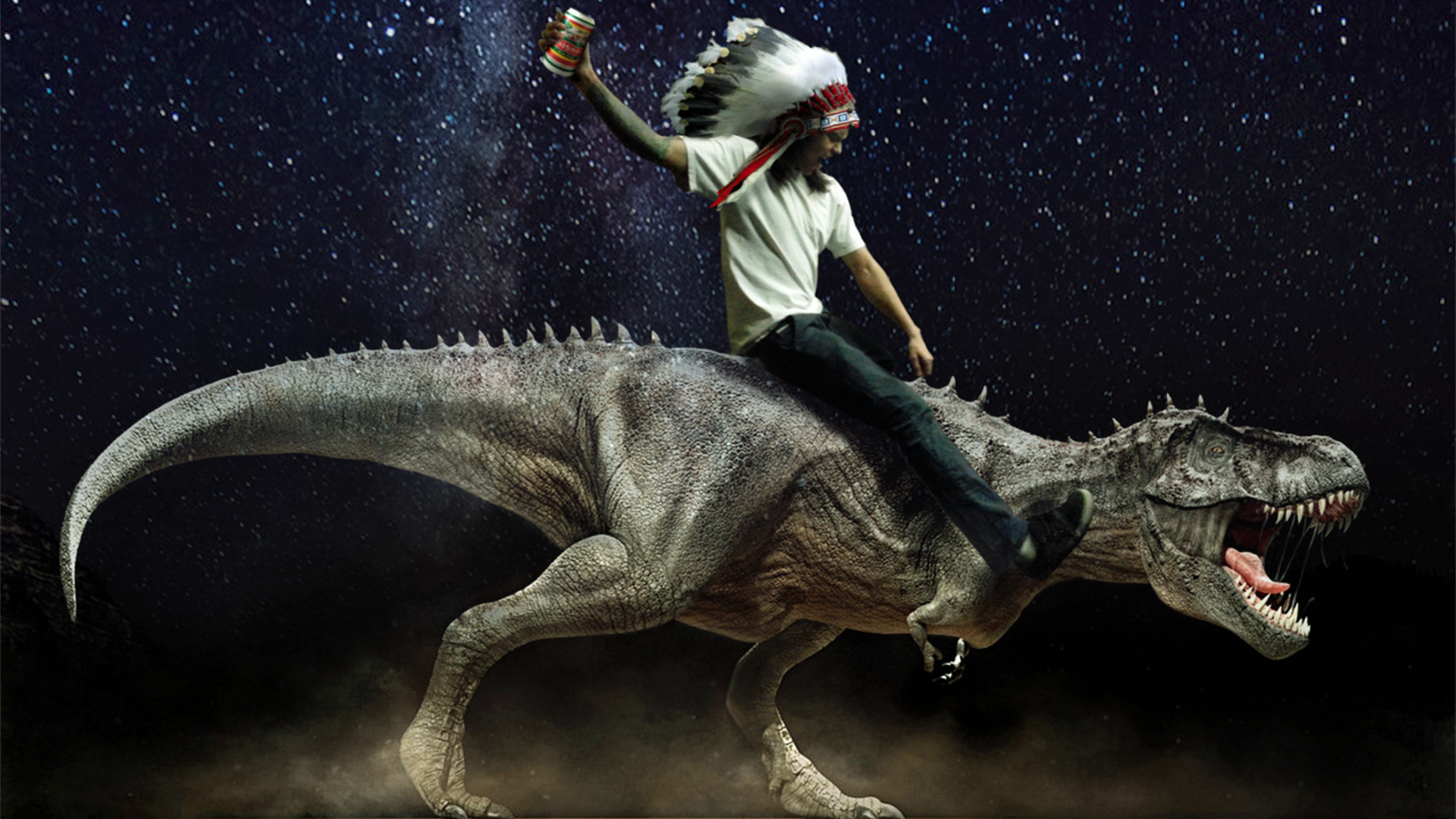 James And The T Rex Make A Beer Run