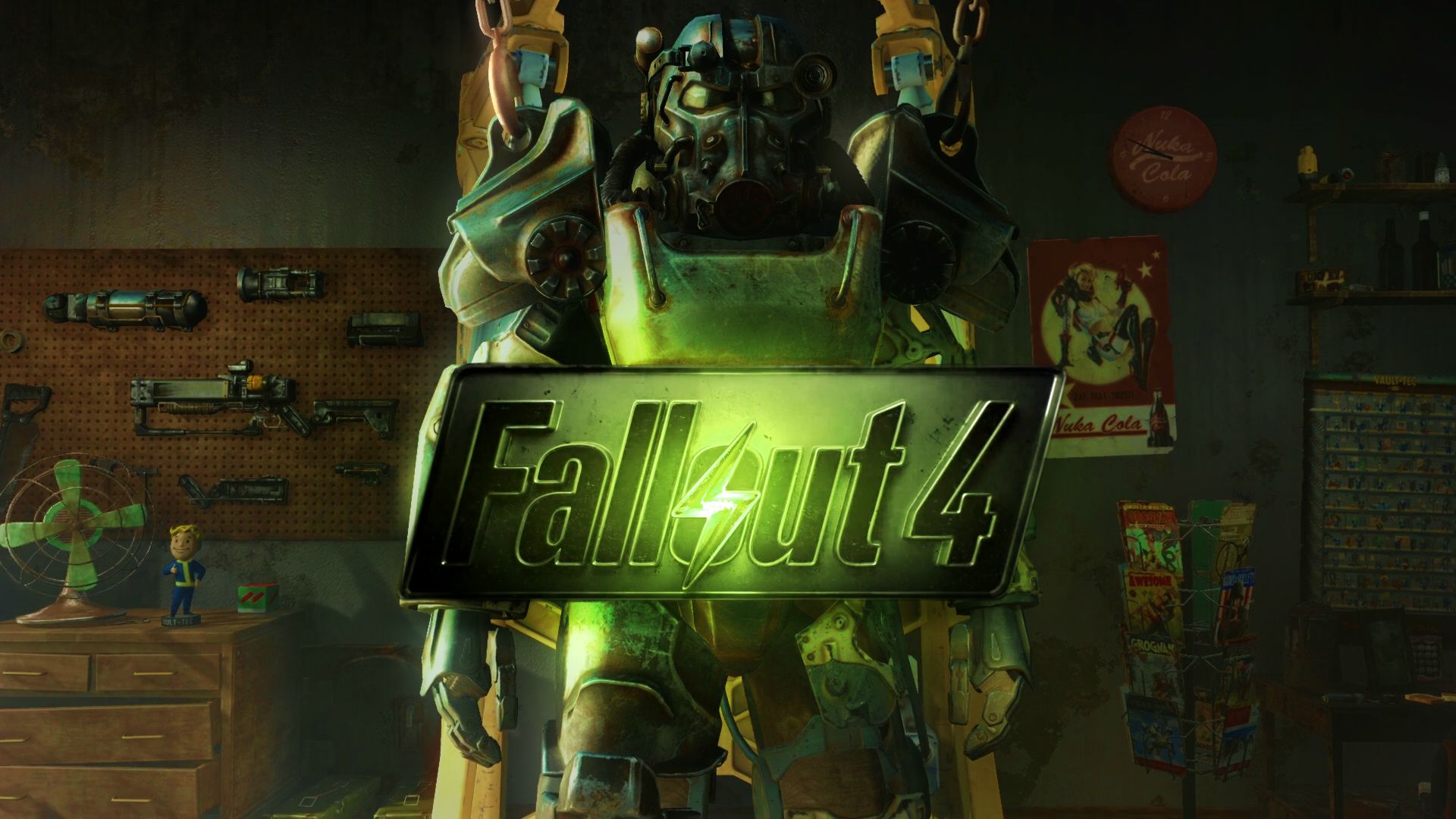 Fallout 4 Desktop Wallpaper Weapons back 1920x1080