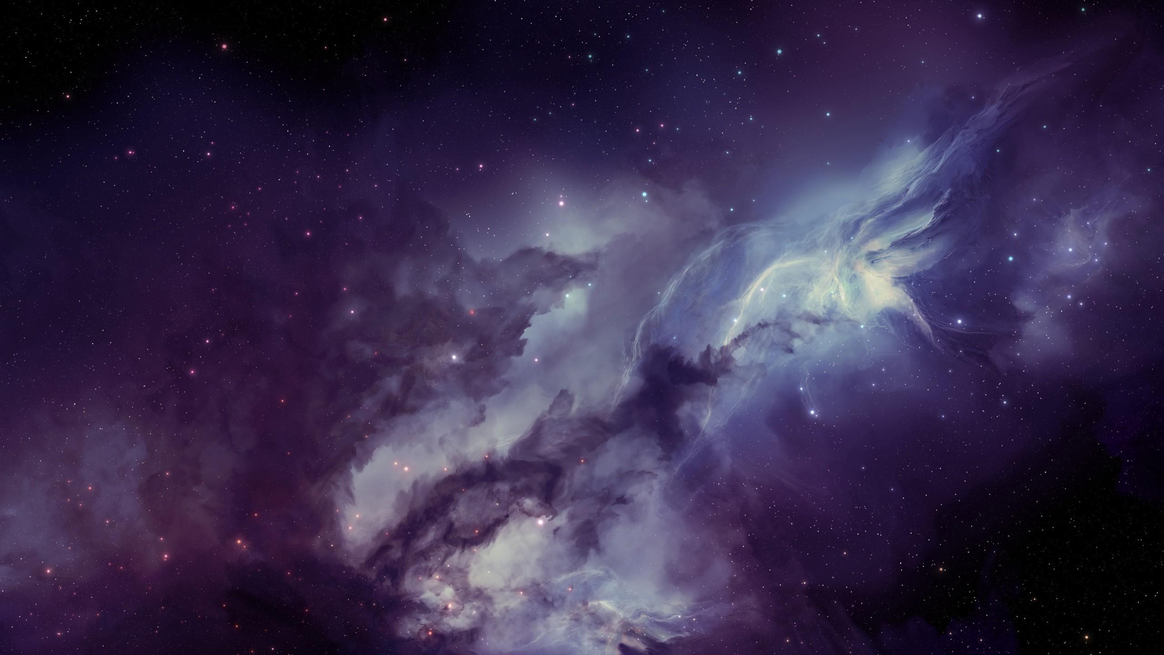 Wallpaper Galaxy Nebula Blurring Stars 4k Ultra