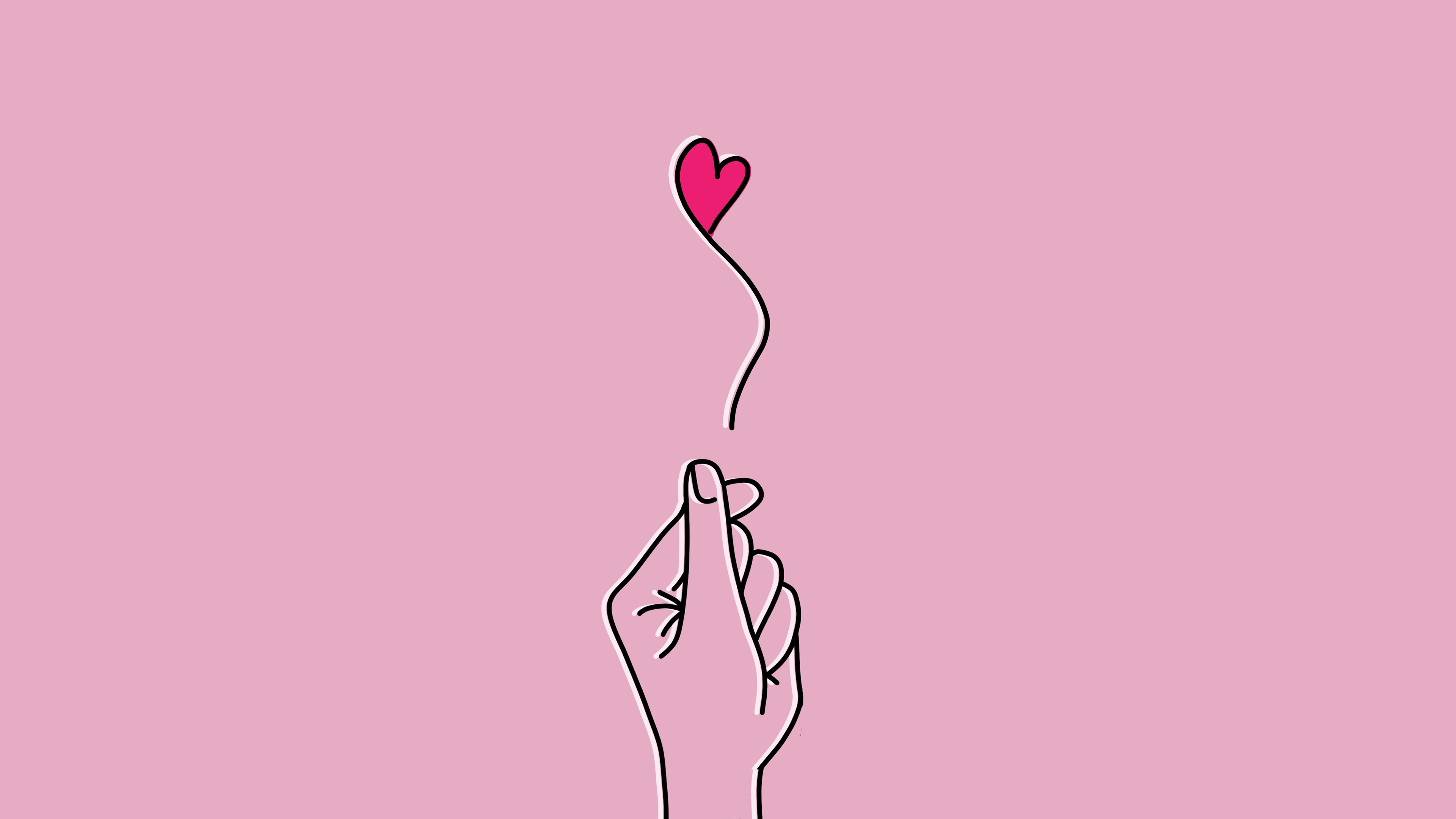 Finger Heart Wallpaper And