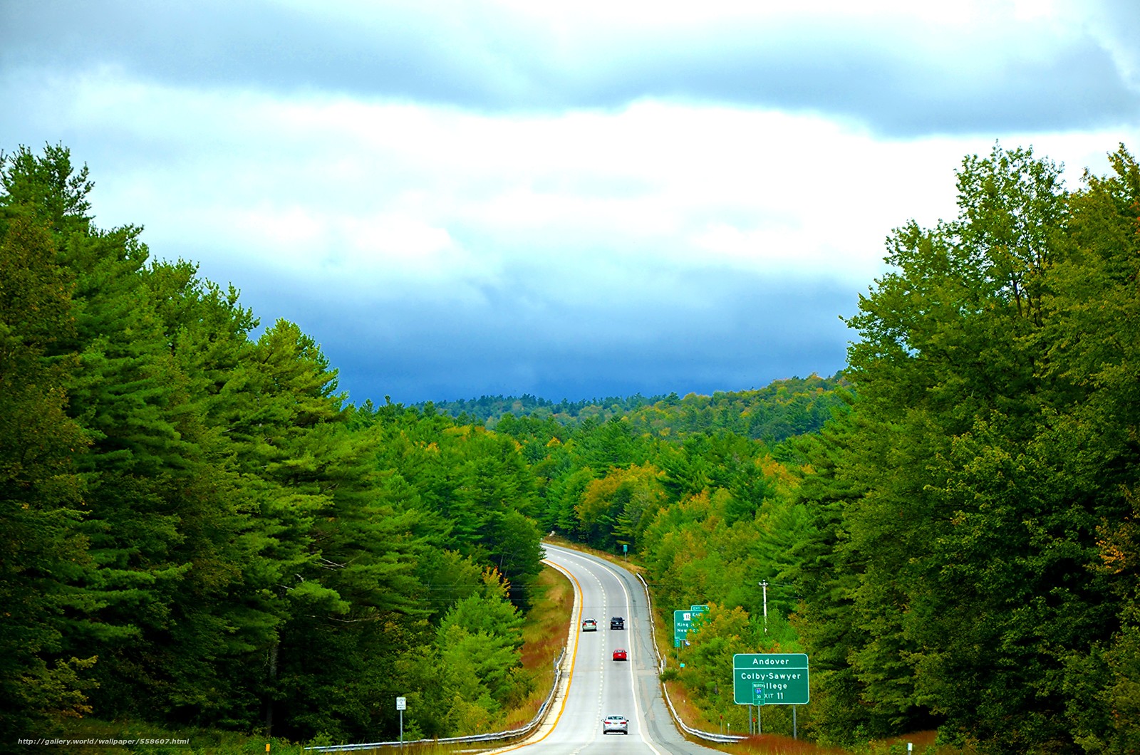 Wallpaper Vermont Southern Canada Road Trees