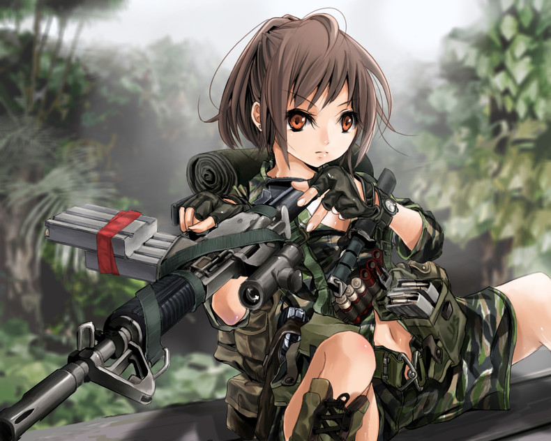 Home Gallery Anime Girls Wallpaper With Gun