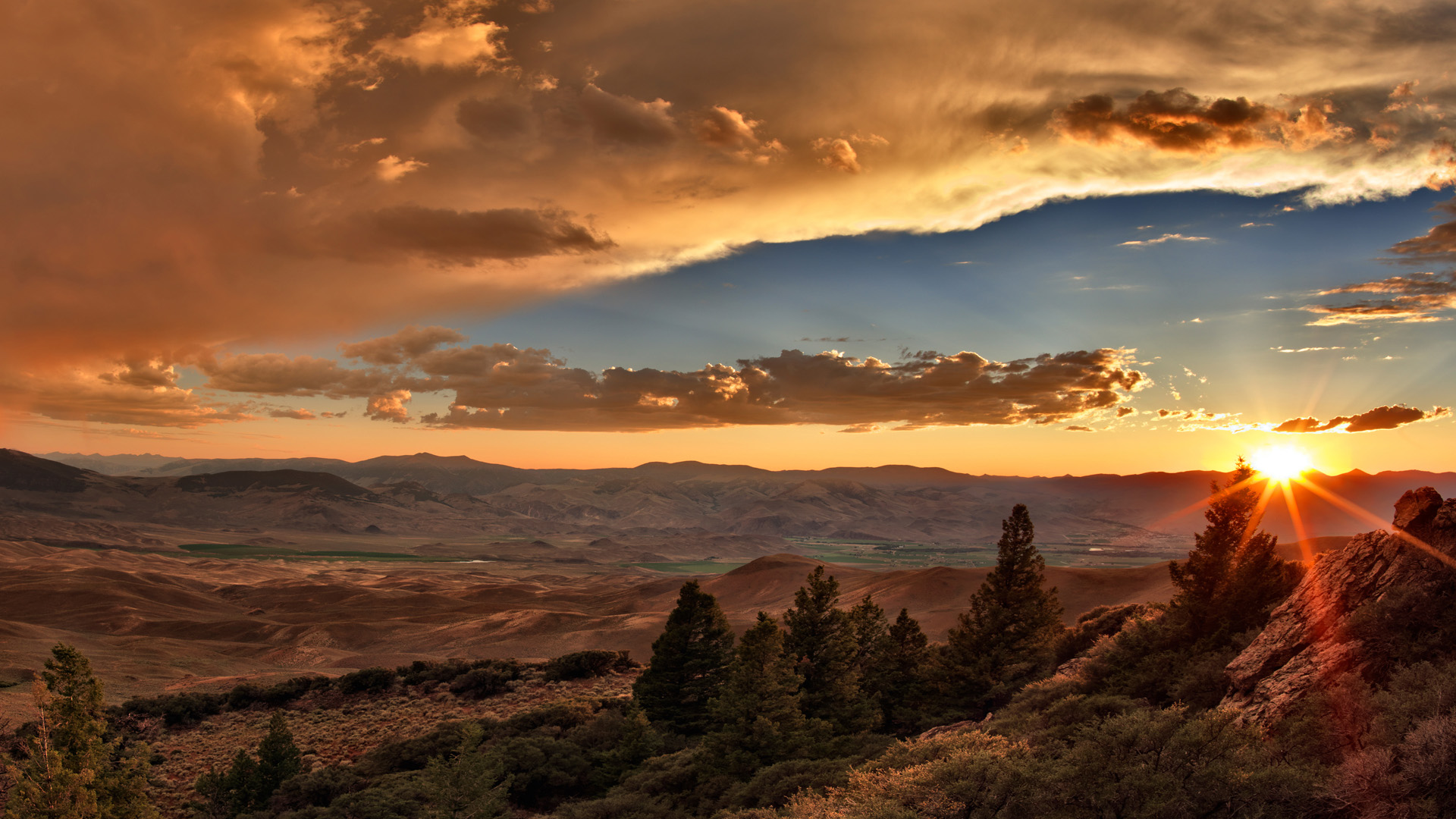 Rocky Mountain Sunset HD Wallpaper Background Image