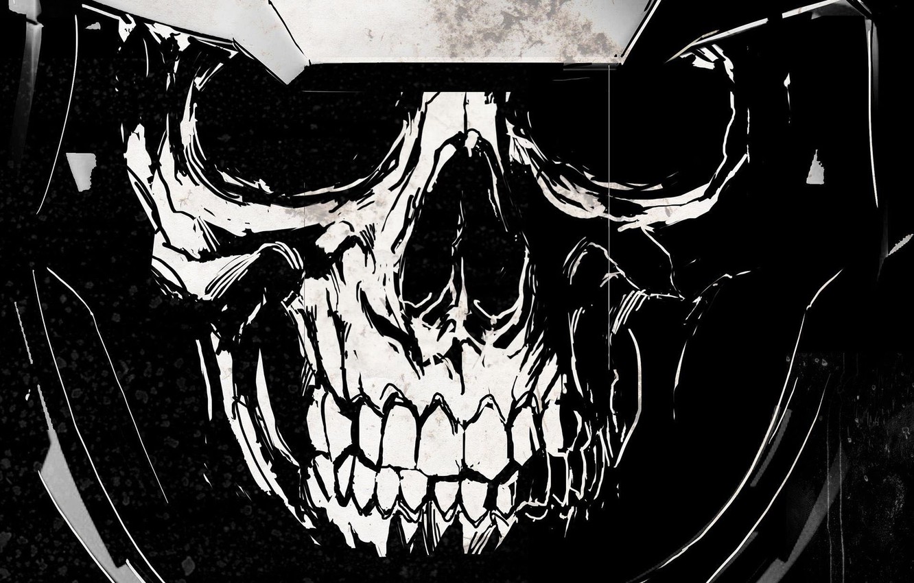 Photo Wallpaper Skull Teeth Symbol Helmet Cod Call Of Duty