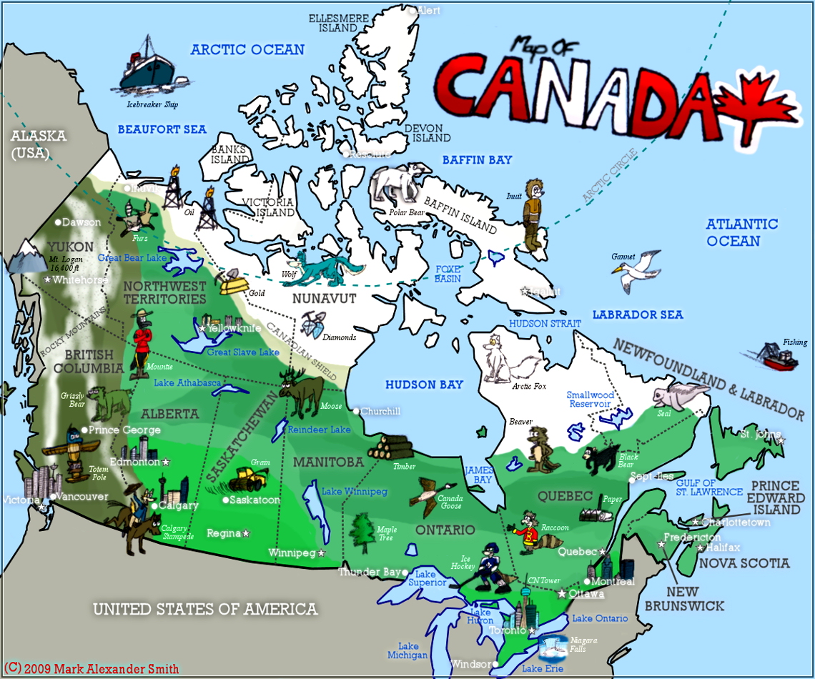Map Of Canada by FreyFox 1140x950