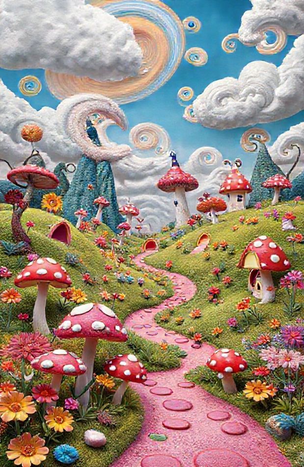 Trippy Alice In Wonderland Wallpaper