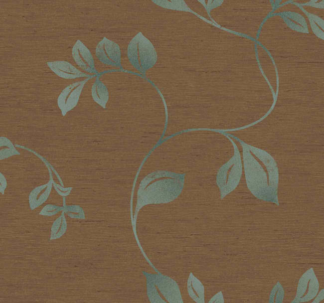 Brown Teal GN2404 Burlap Metallics Leaves Wallpaper   Textures