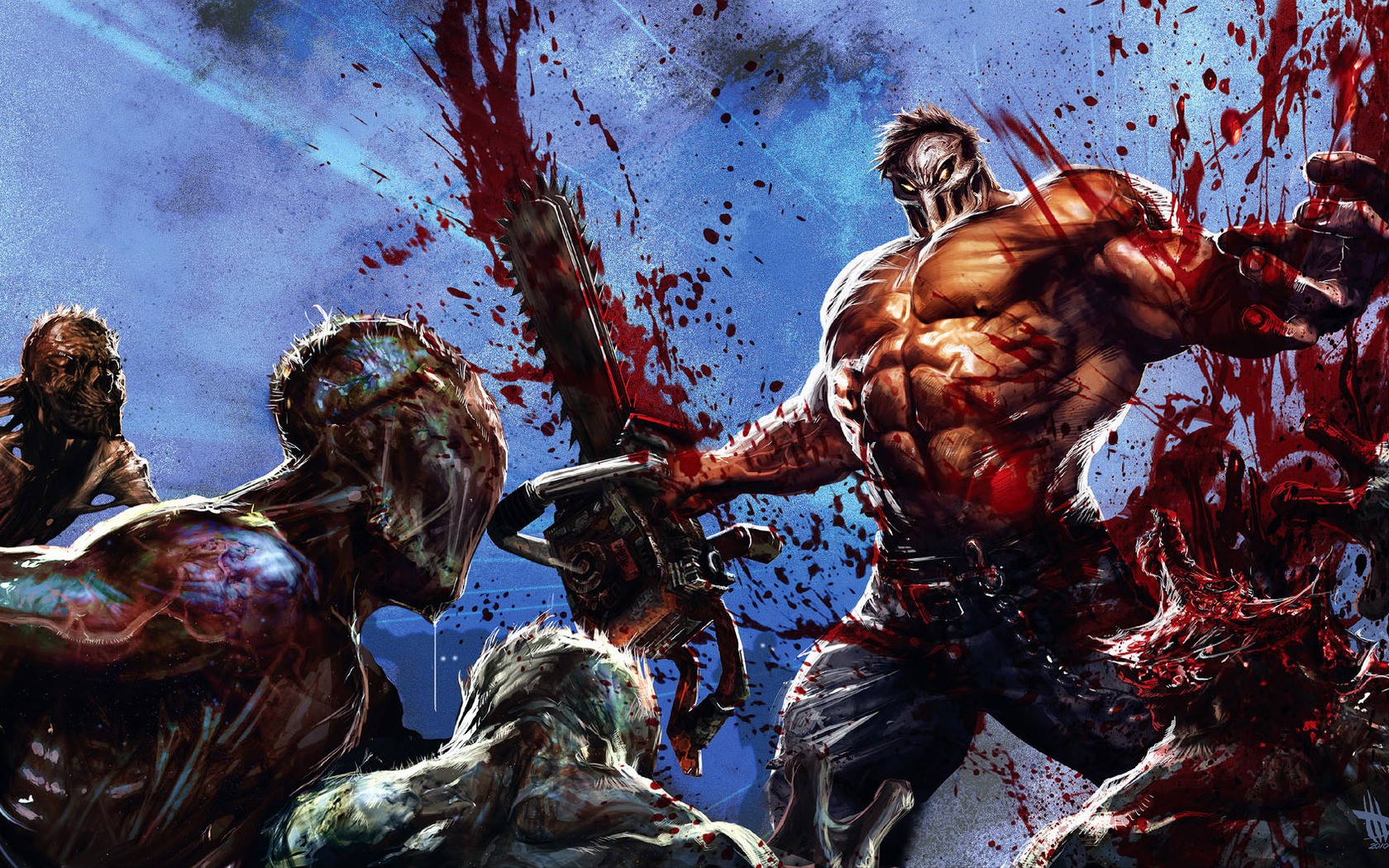 Brute Beating Zombies Wallpaper HD