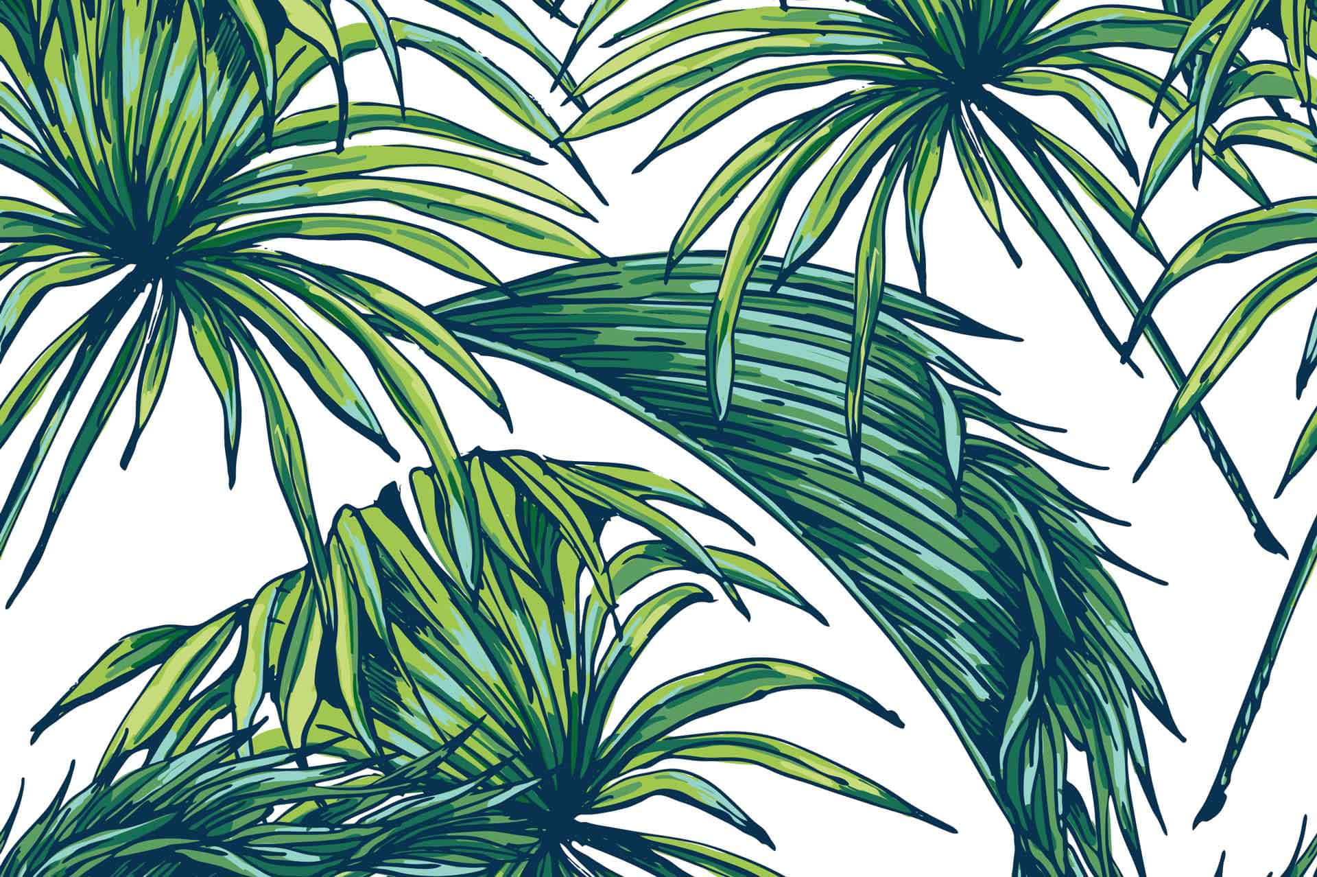 Tropical Leaves Desktop Wallpaper