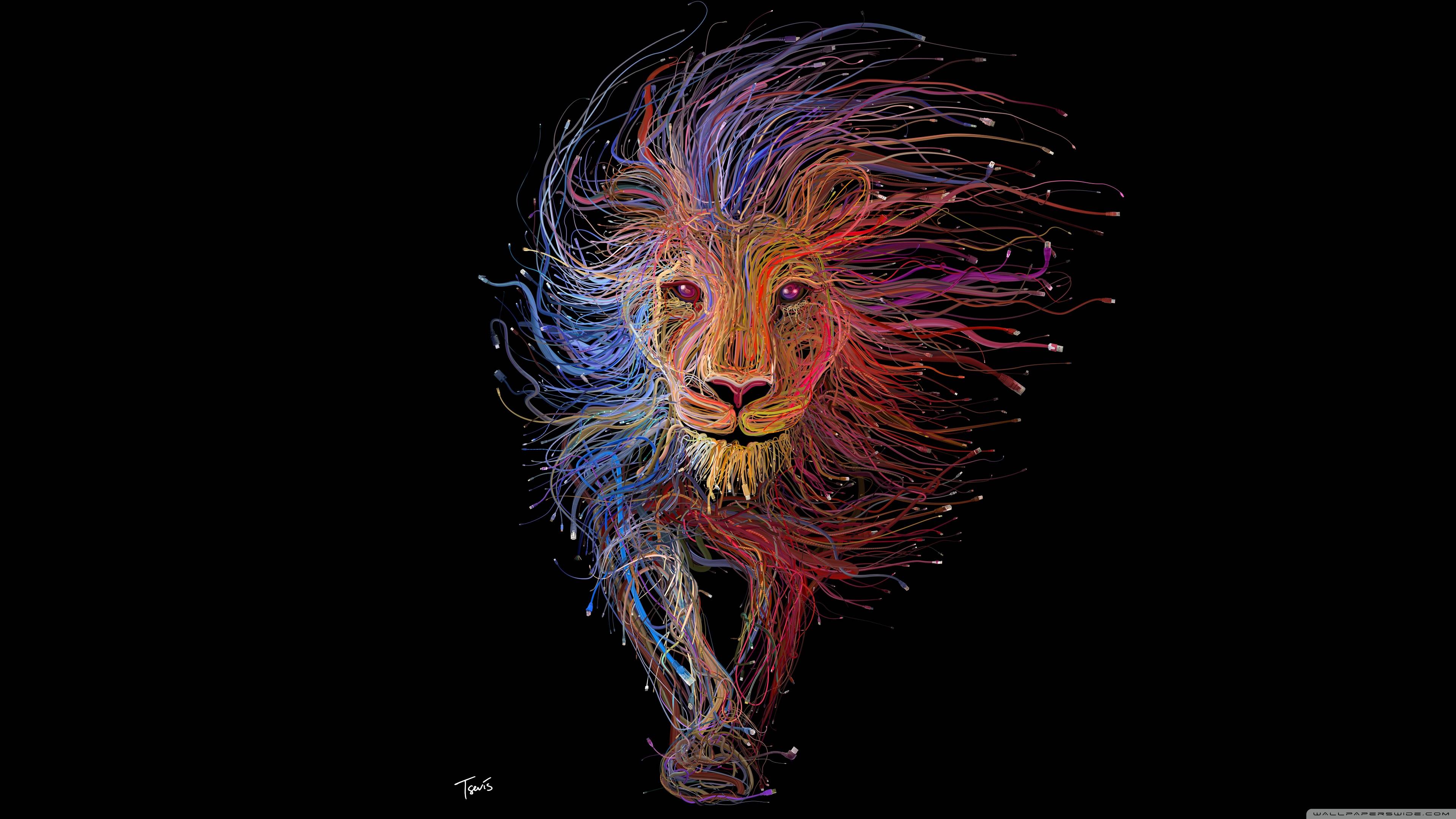 Lion Abstract Wallpaper HD With Resolution