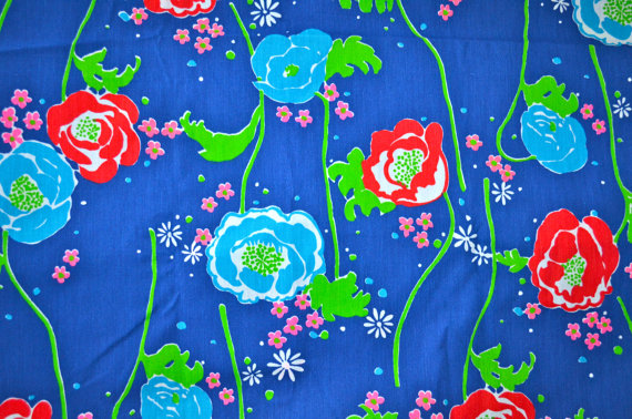 Lilly Pulitzer Background Red Vintage Fabric