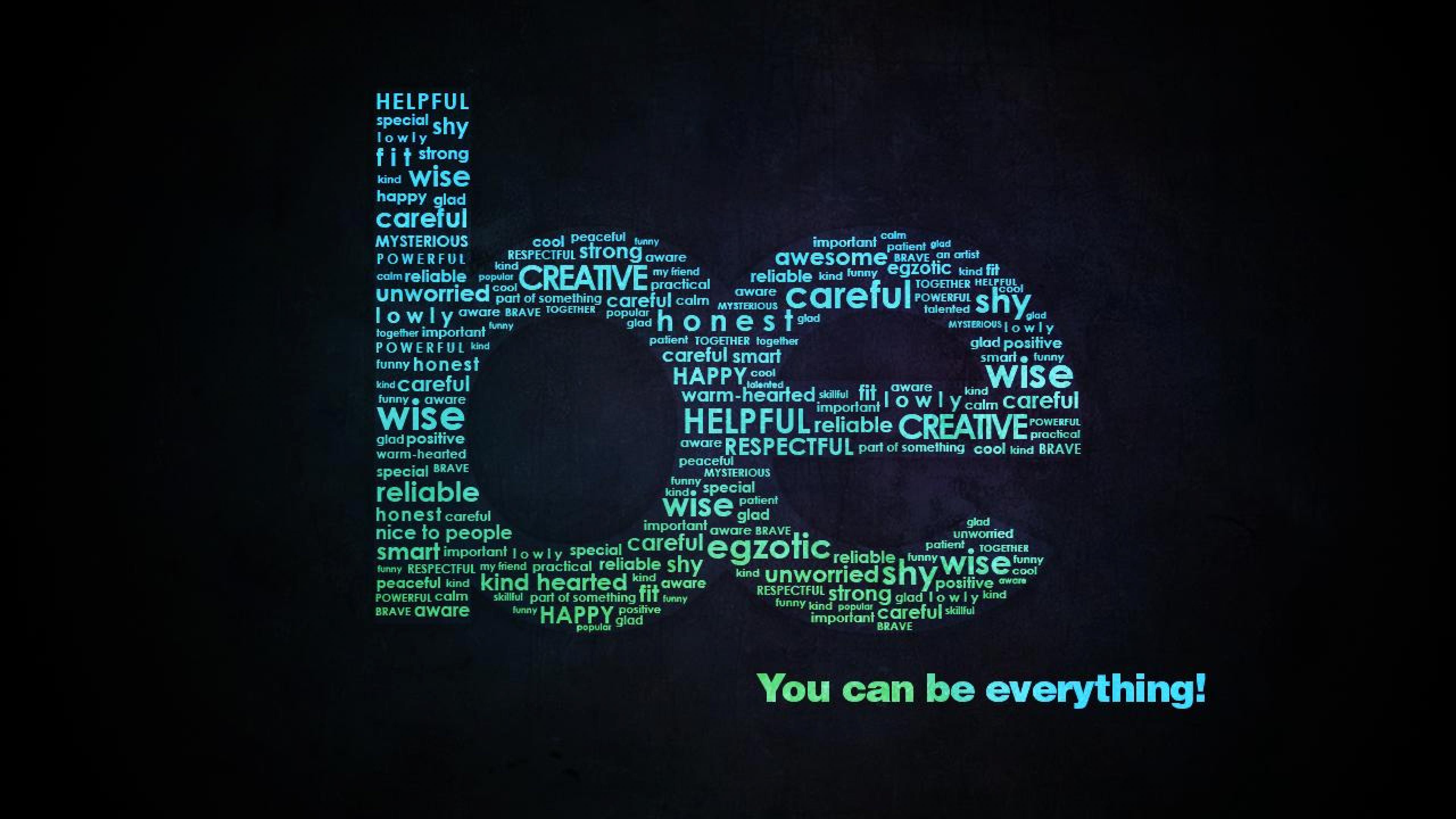 Typography Motivational Simple Background Word Clouds HD