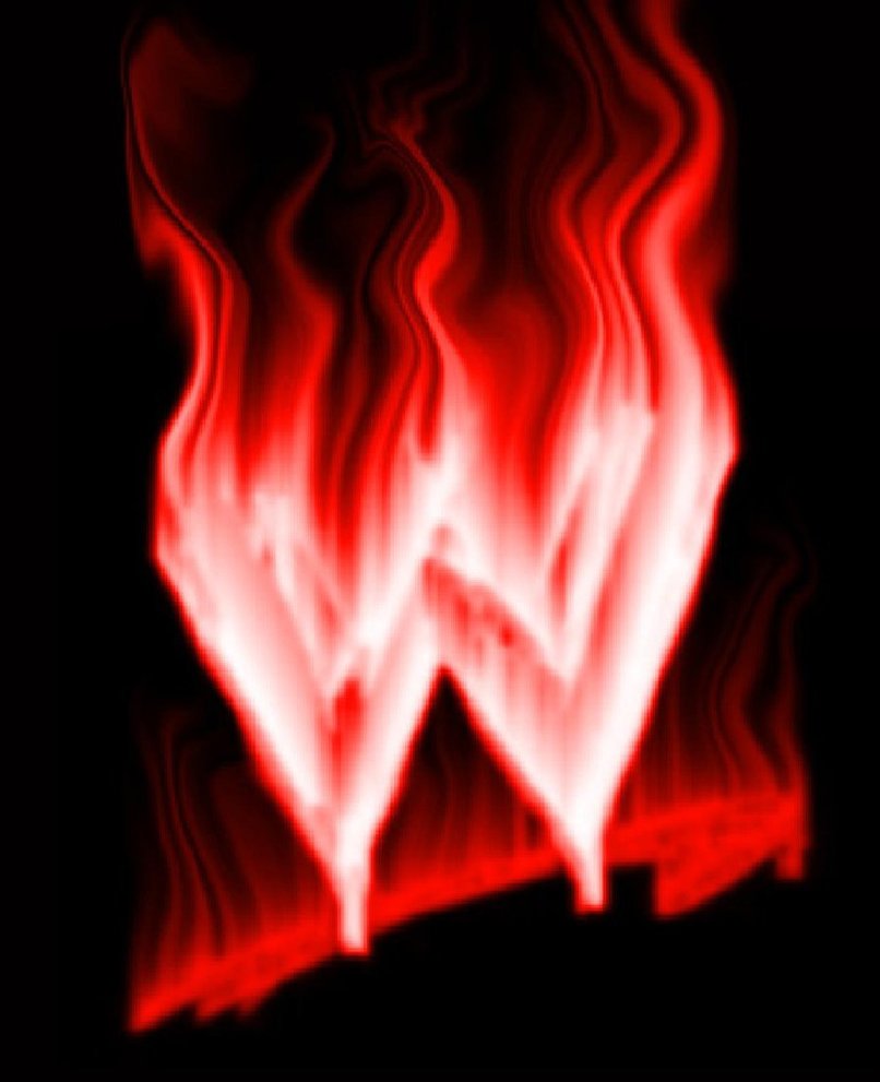 wwe logo on fire by JLPM on