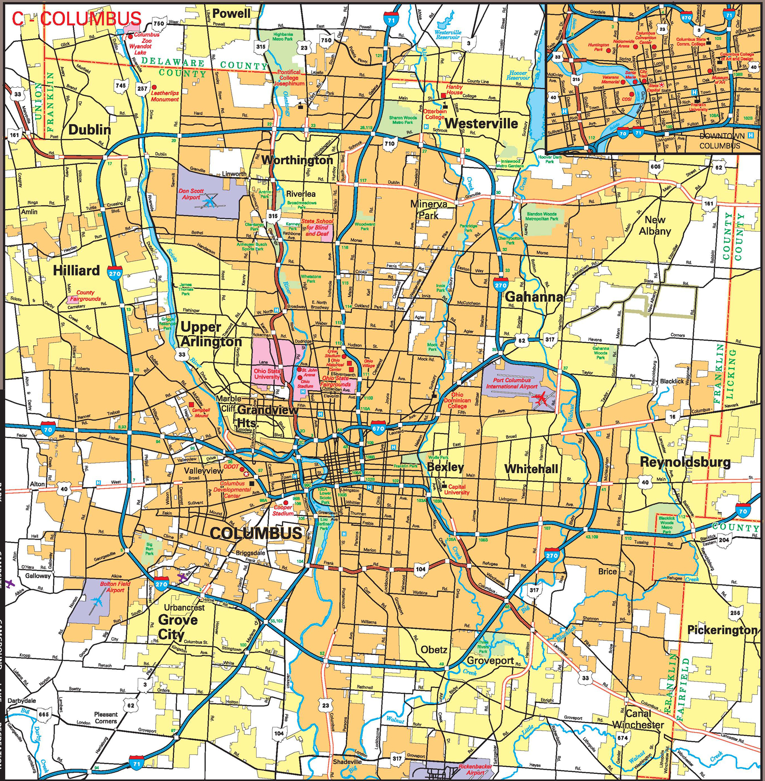 Columbus Oh Map Why Central Ohio Prices Occupations Boundaries Of