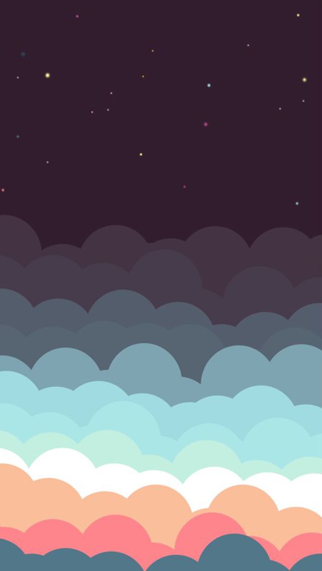 Clouds And Stars Illustration iPhone 5 Wallpaper iPod Wallpaper