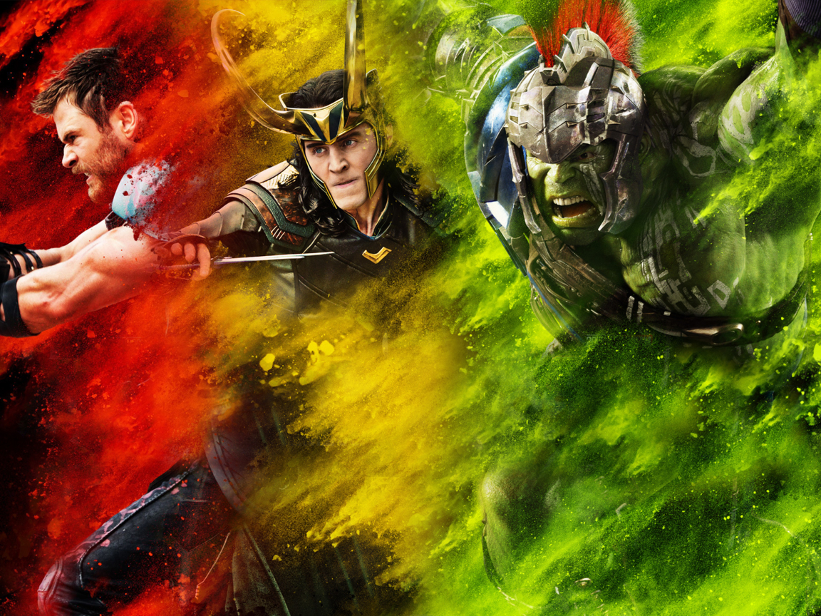 Thor Loki Hulk Ragnarok Full HD 2k Wallpaper