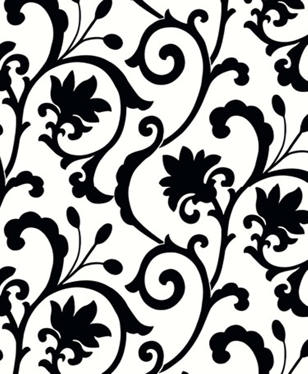 Deluxe Arabesque Wallpaper Black White
