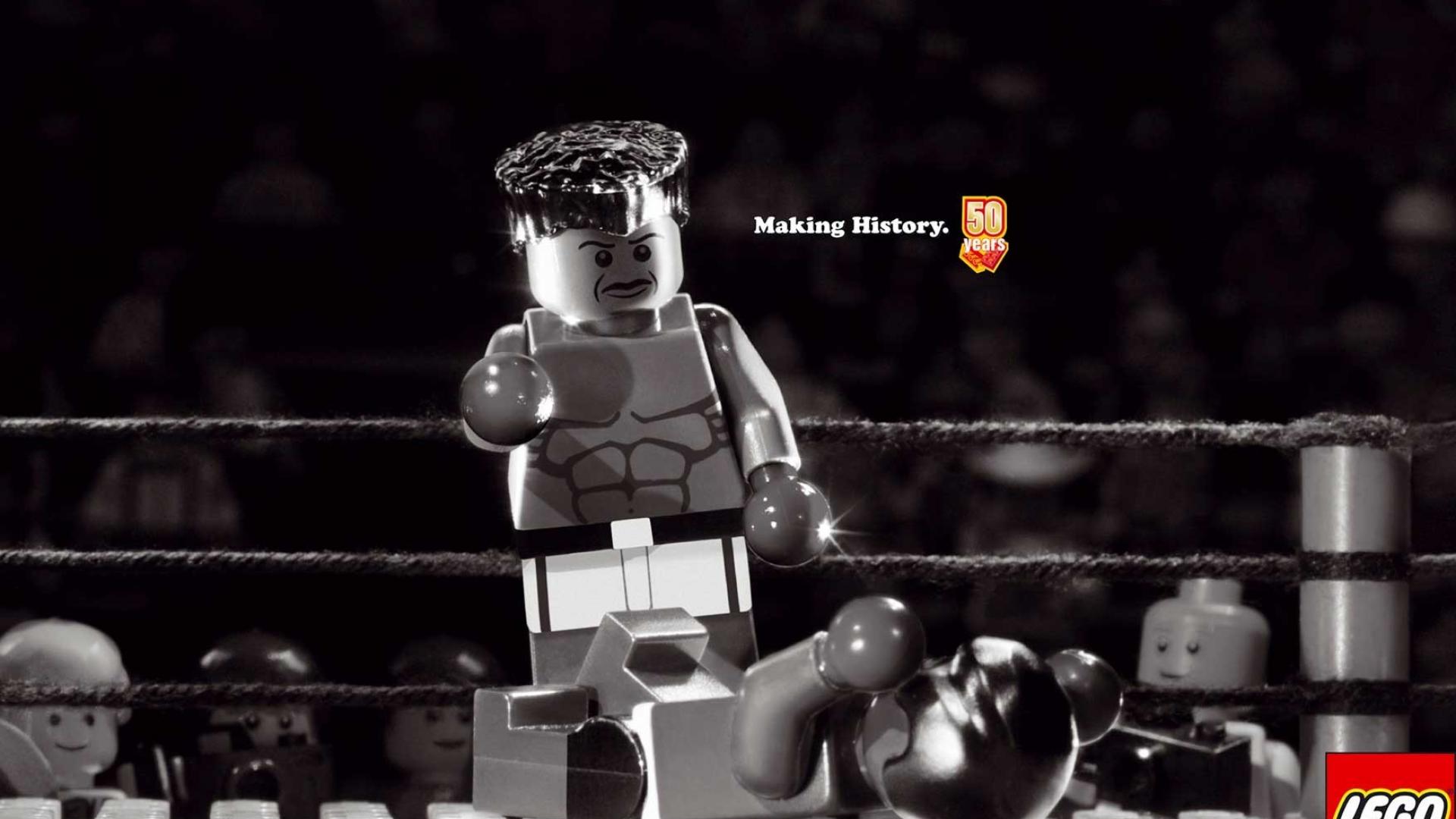 Boxing Muhammad Ali Monochrome Historic Anniversary Legos Association