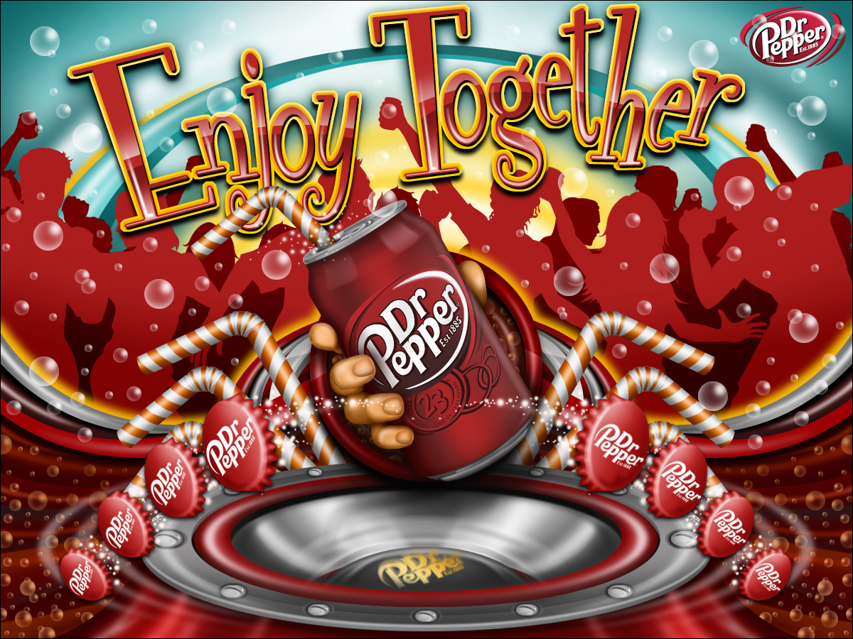 Enjoy Dr Pepper Together Art By Reyjdesigns