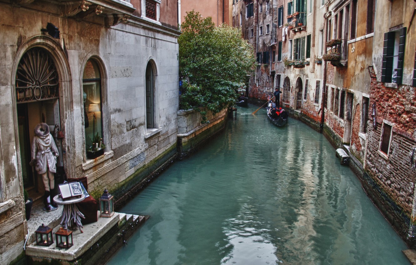 Wallpaper Building Home Italy Venice Channel Gondola