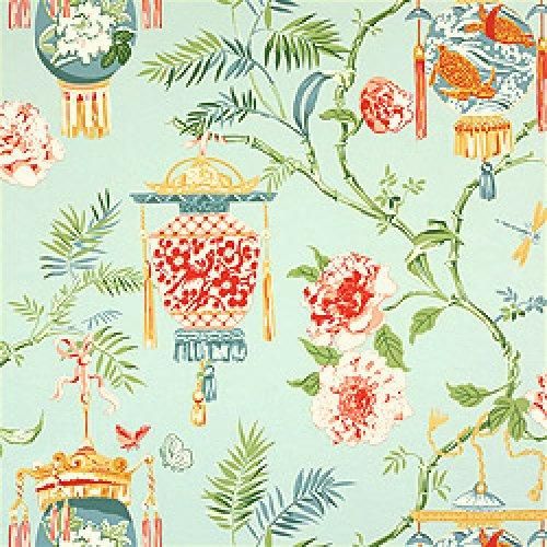 Thibaut Tea House Lanterns Wallpaper Alexander Interiors Ltd