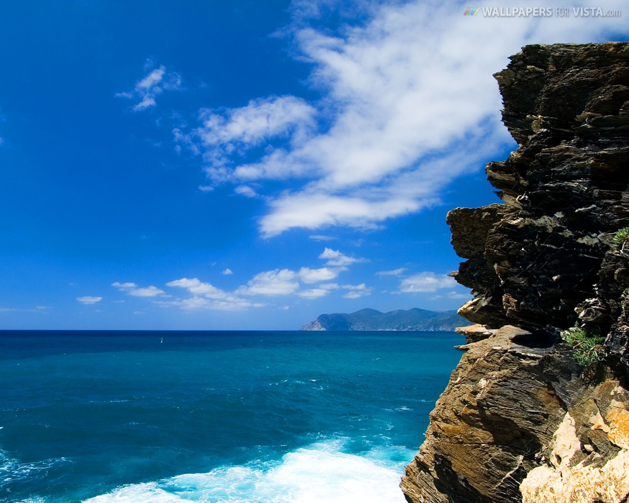 Rocks In Mediterranean By Vista Desktop Wallpaper