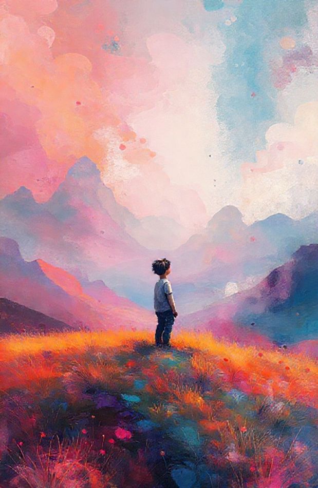 Abostrak Alone Boy Wallpaper