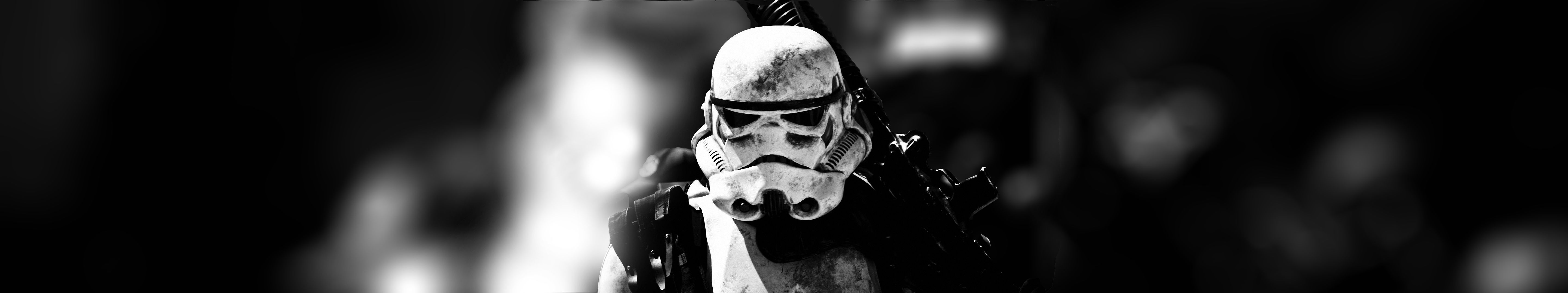 Created My Own Triple Monitor Stormtrooper Wallpaper To Match