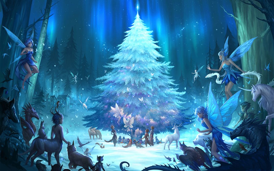 Cosfest Christmas Fantasy Fairy Wallpaper