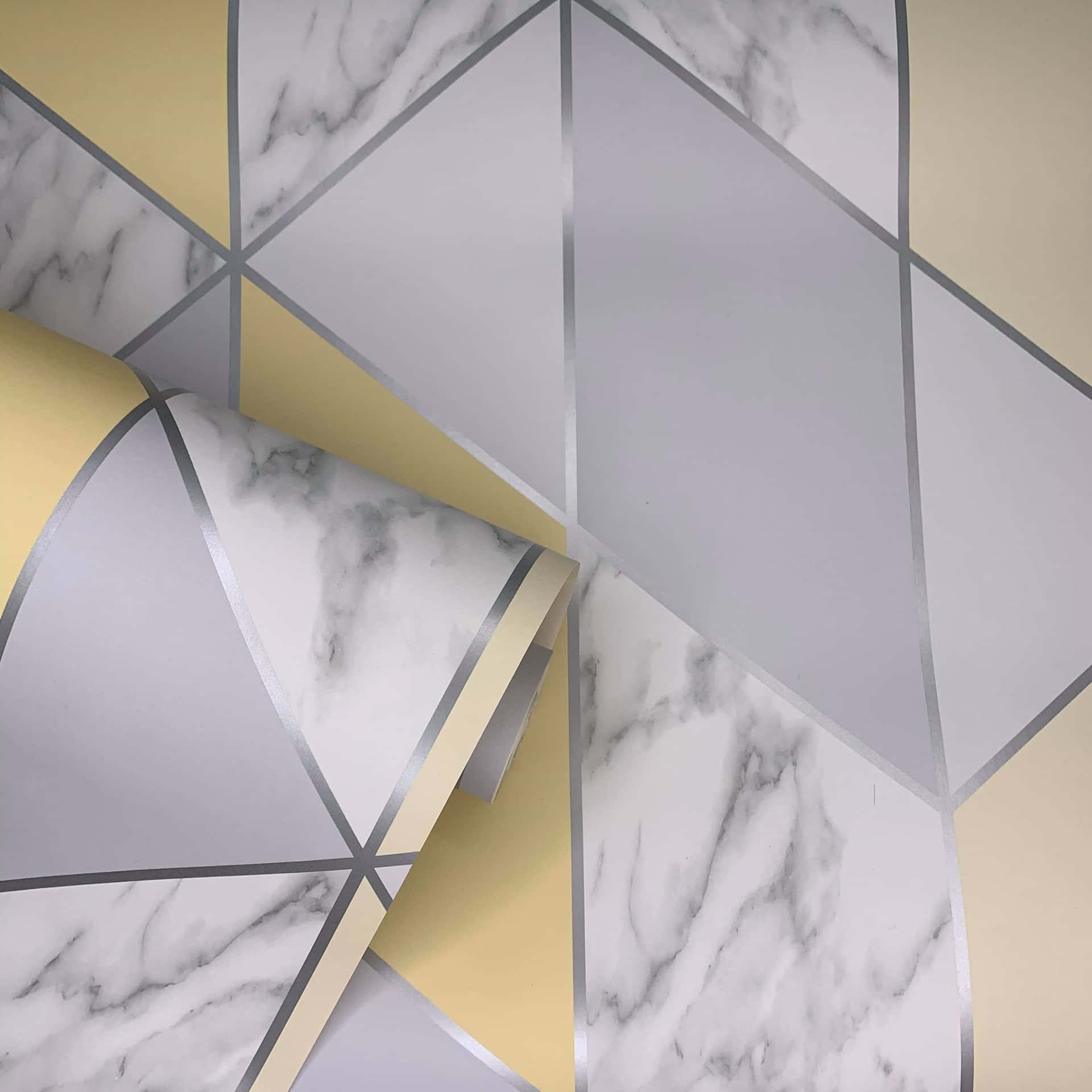 Stunning Gray And Yellow Abstract Wallpaper