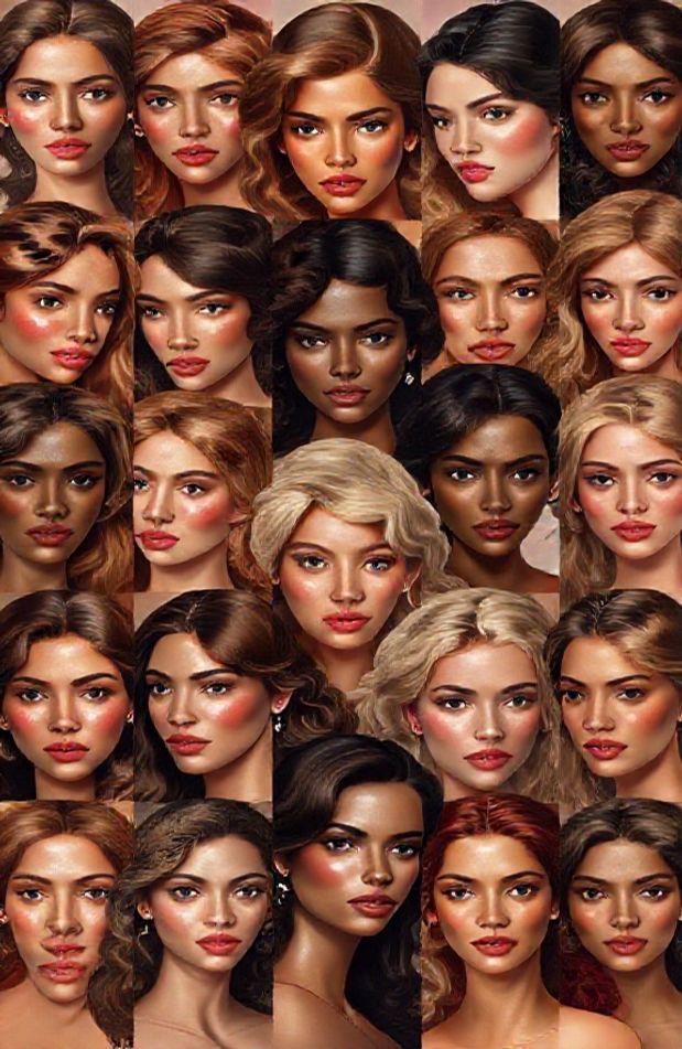 Beautiful Women Faces Wallpaper