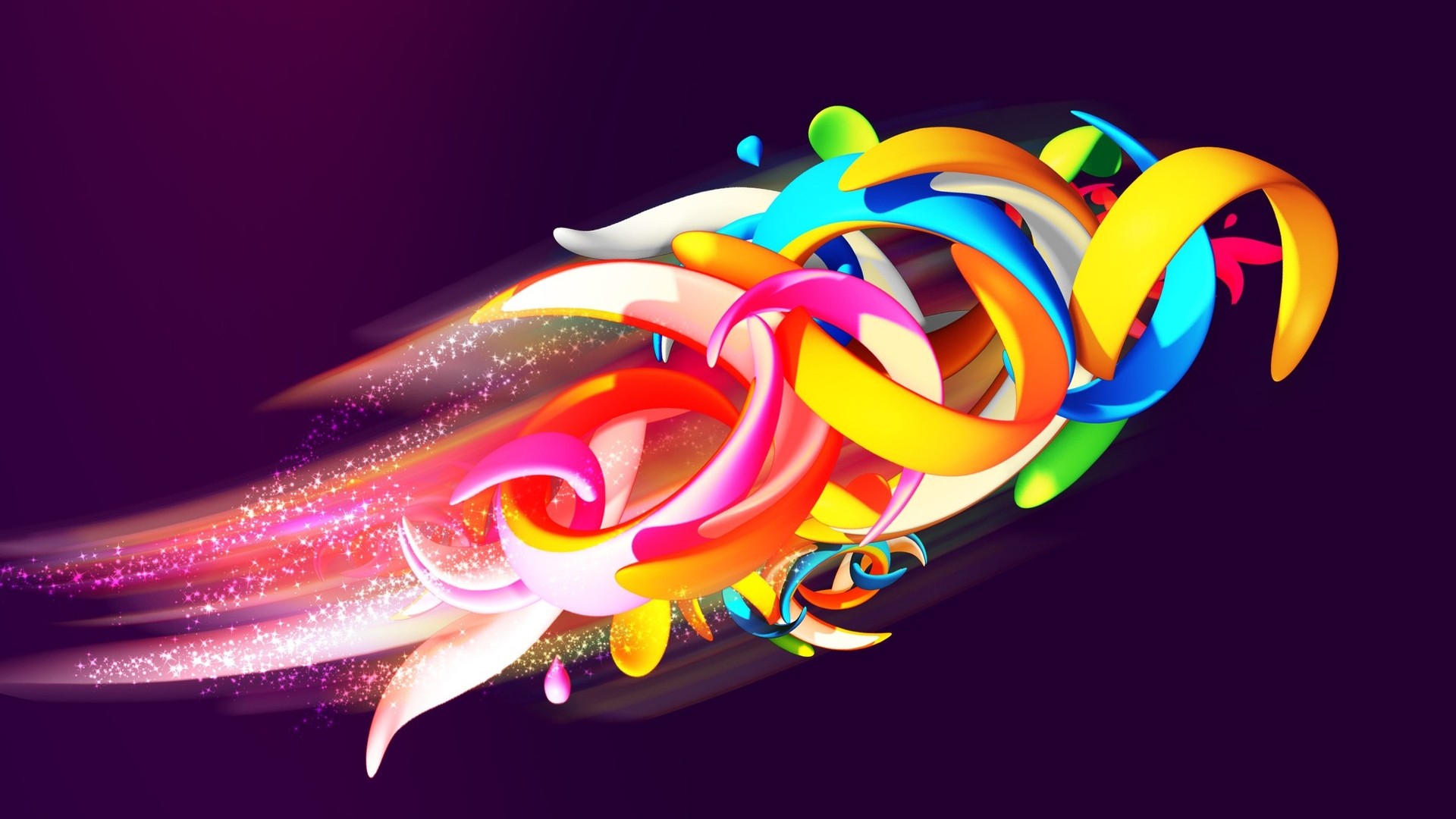 Colorful Desktop Backgrounds Abstract 3D Shapes