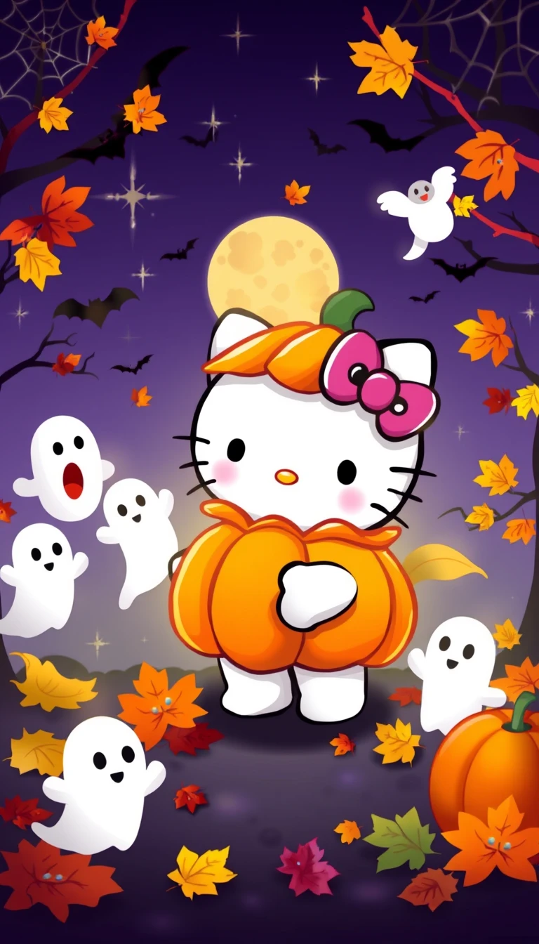 Hello Kitty Halloween Background