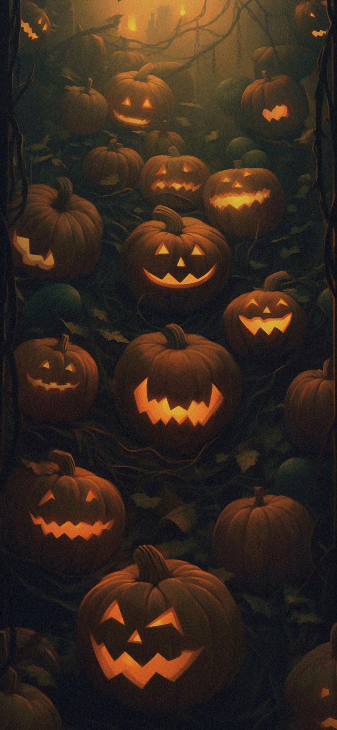 Smilling Pumpkins Halloween Wallpaper HD