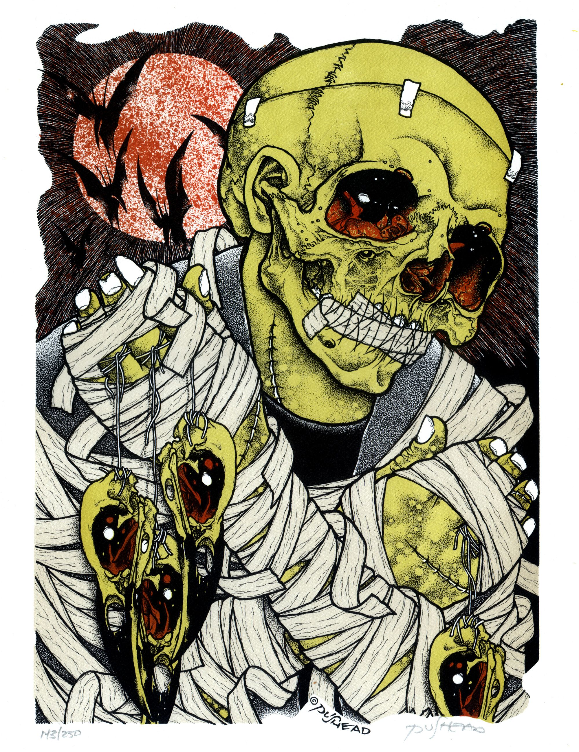 Pushead Birdcatcher With Image Skull Art Horror