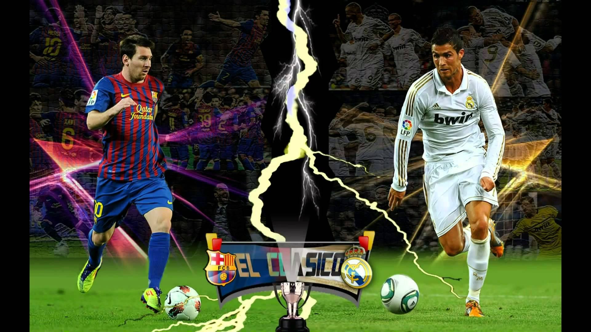 Messi Ronaldo Fight Barca Real Football Vs