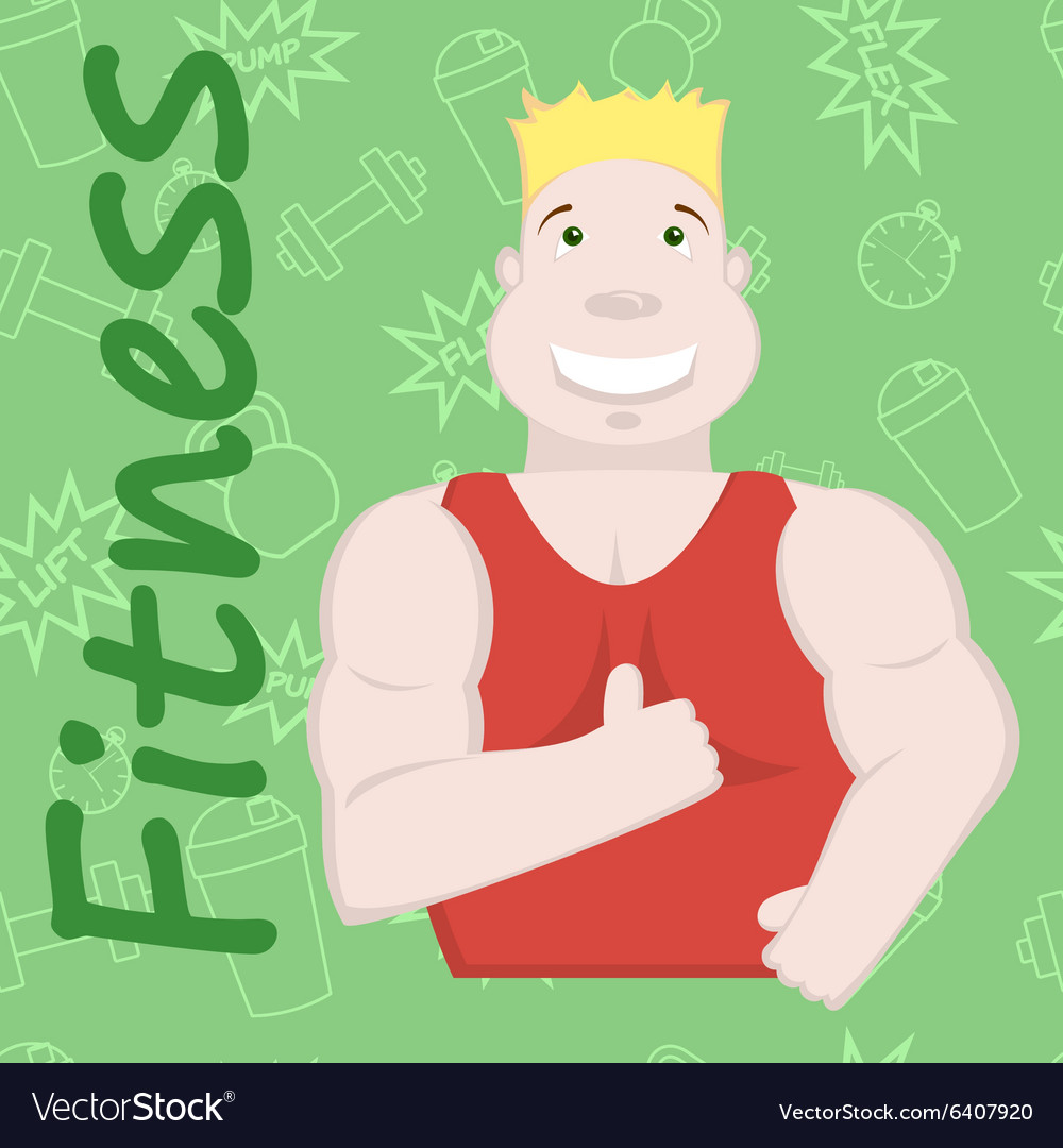 Sportsman Fitness Background Royalty Vector Image