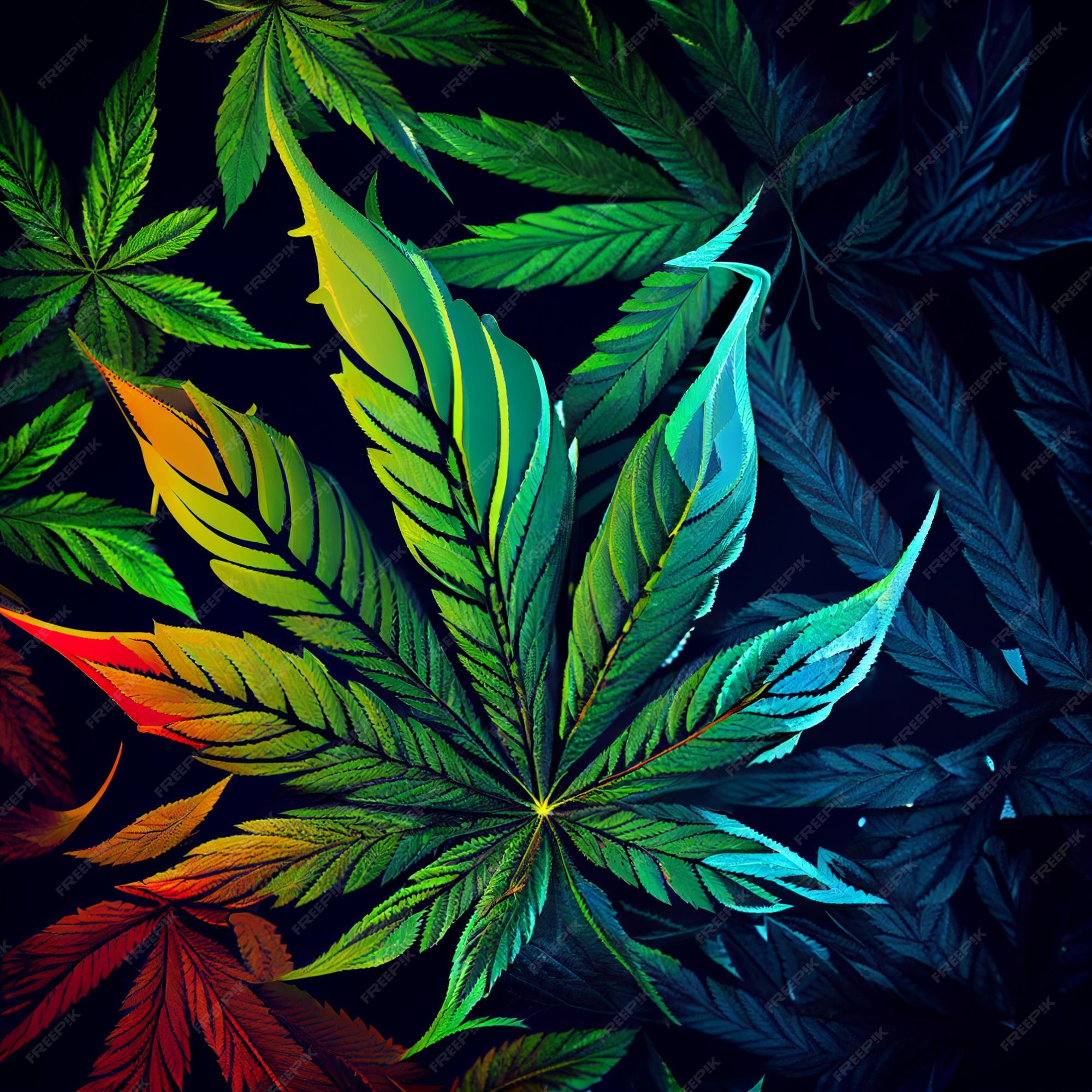 Cool Weed Leaf Background Wallpaper