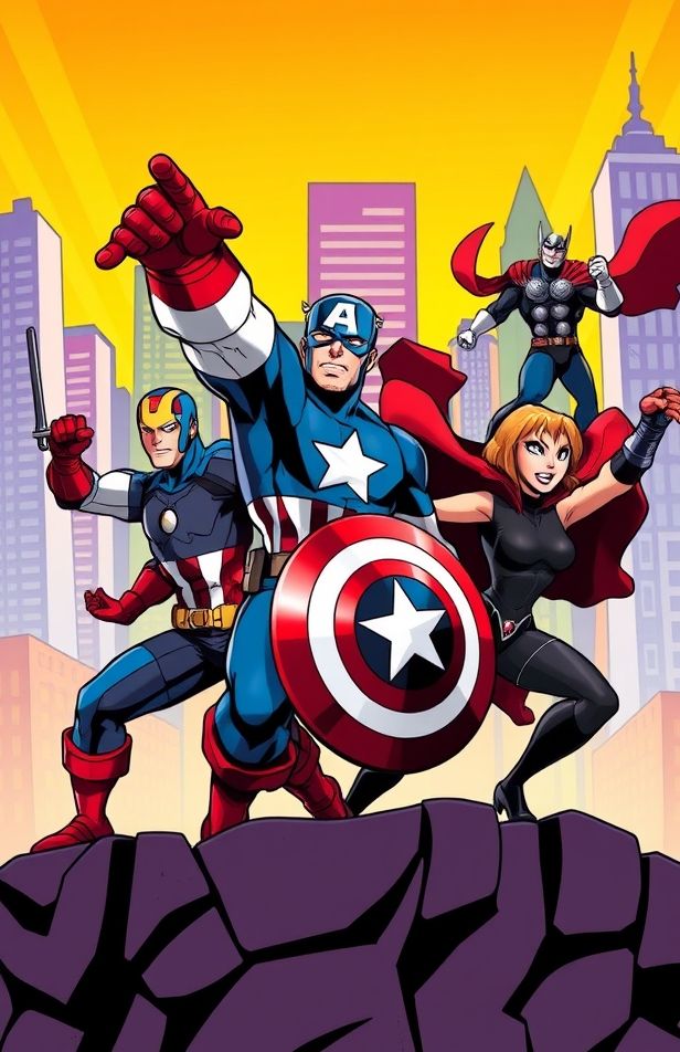 Avengers Cartoon Wallpaper