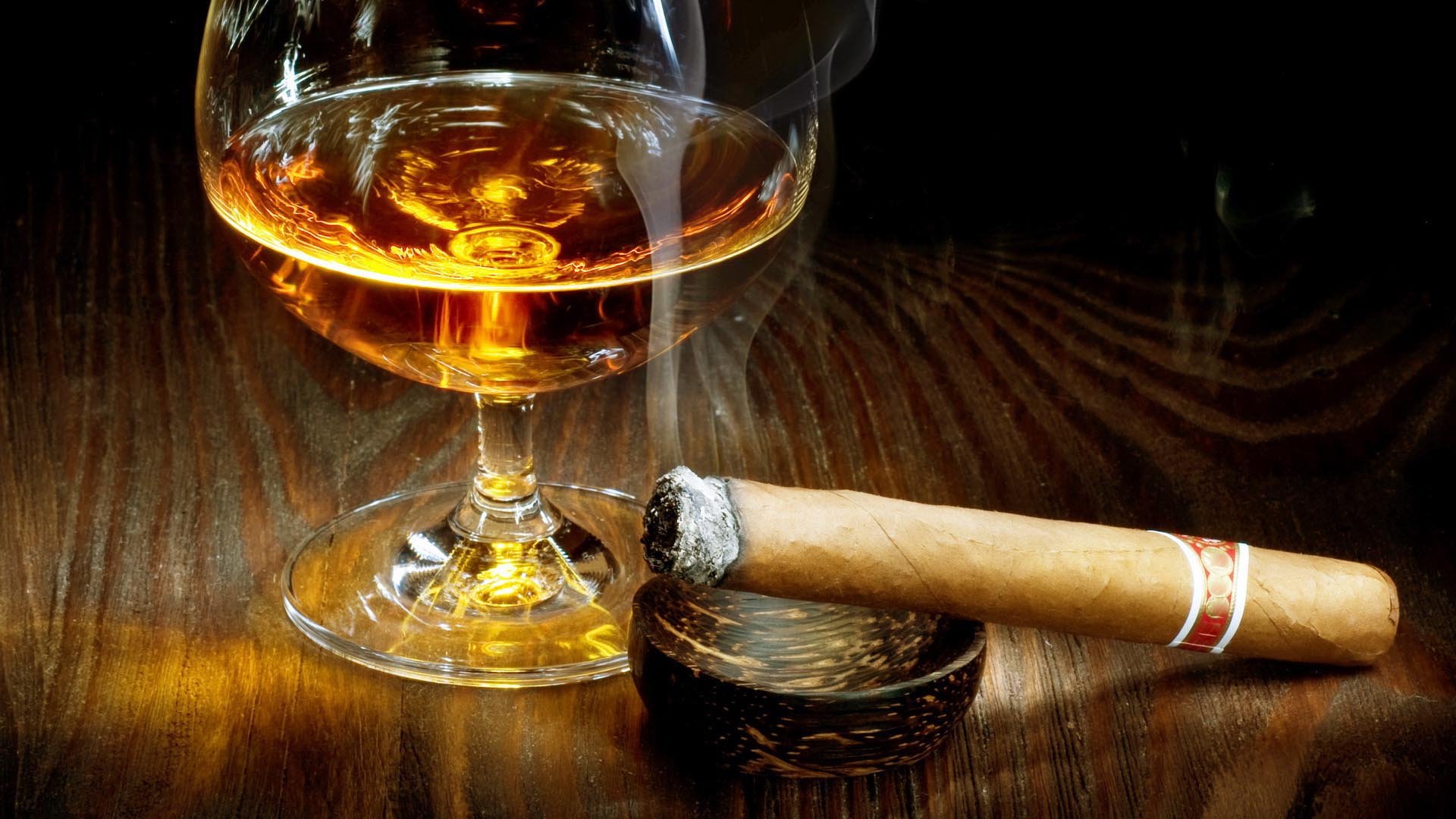  tobacco bokeh smoke smoking cigar drink alcohol drinks glass wallpaper 1920x1080