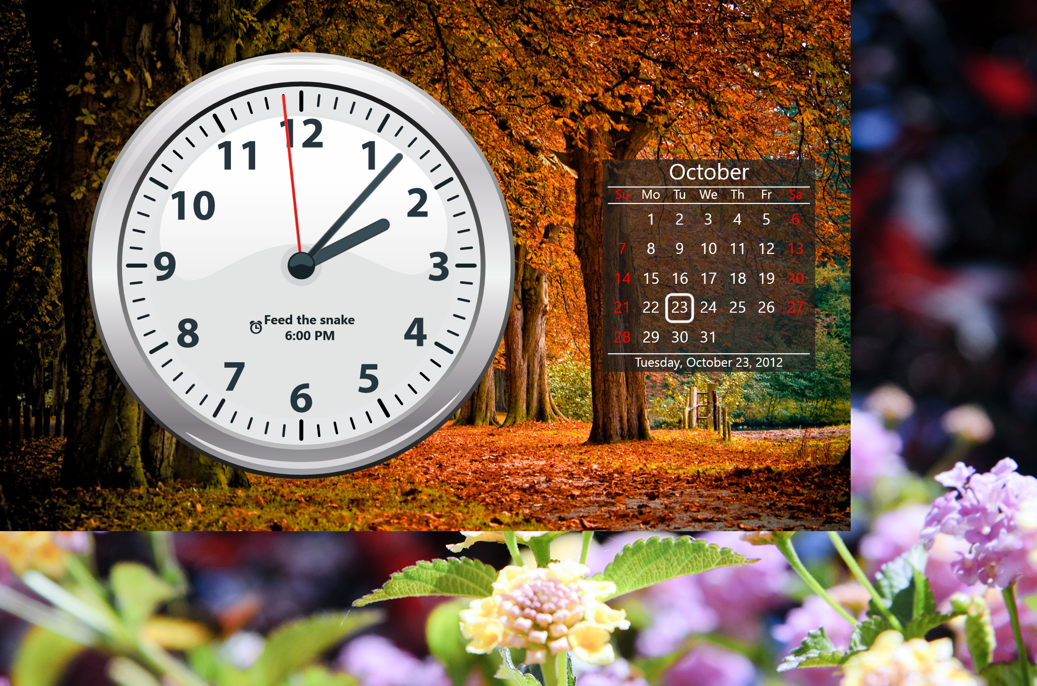 windows 10 desktop clock calendar weather