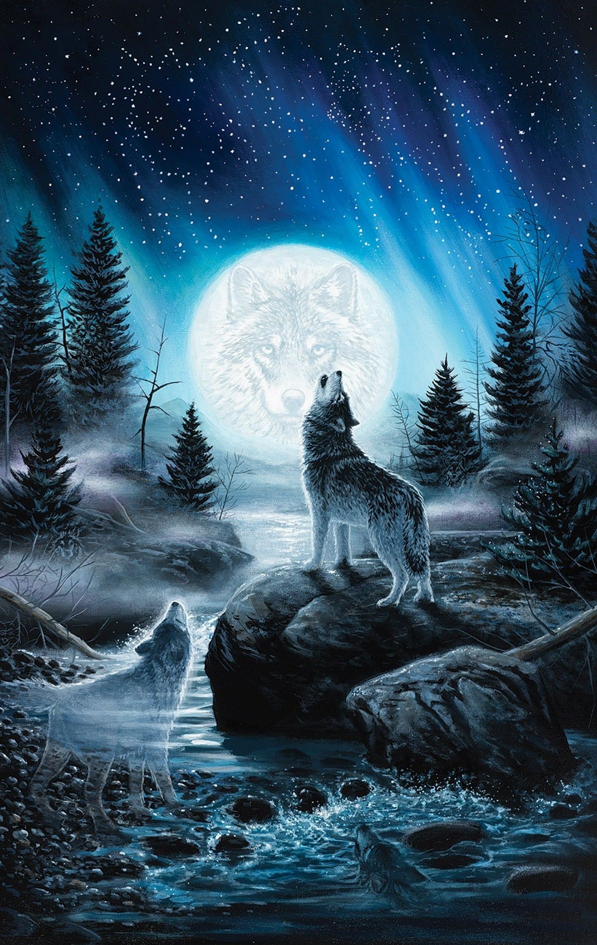 Howling Wolf Wallpaper iPhone At The Moon Art