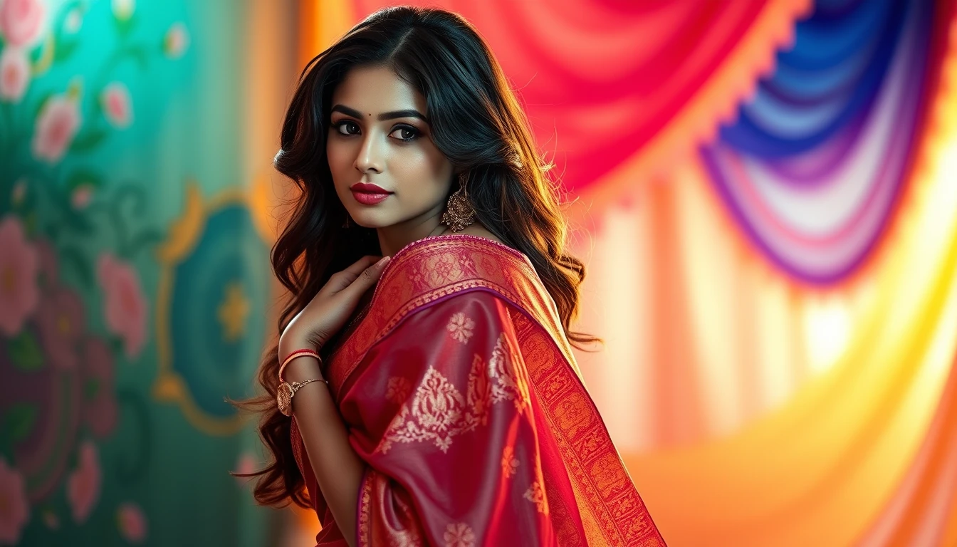 Saree Actress HD Wallpaper 1080p