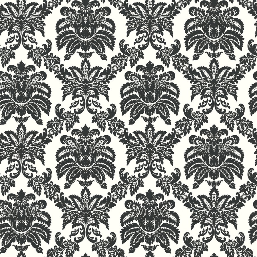 Free download Damask Black Strippable Non Woven Prepasted Wallpaper 