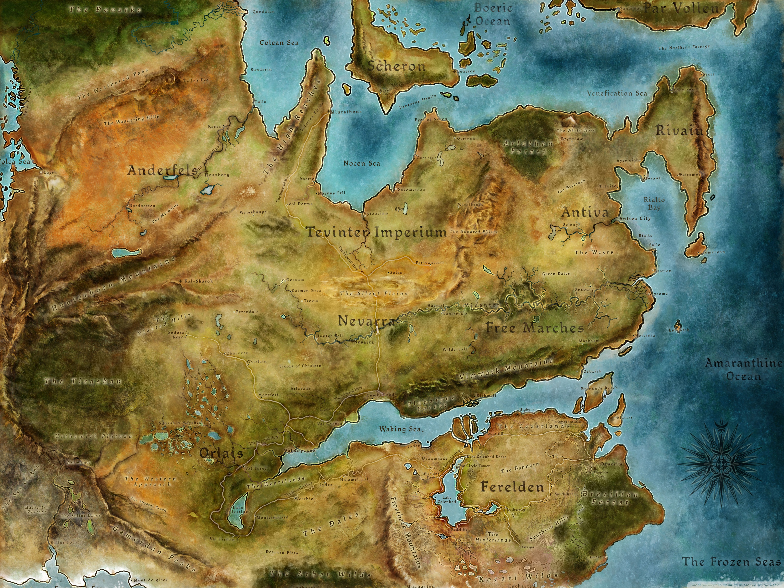 Dragon Age Map 4k HD Desktop Wallpaper For Ultra Tv